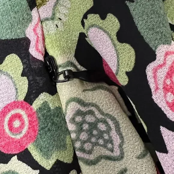 Cinq A Sept Lucille Tiered Ruffle Floral Midi Dress Abstract Green Prairie 0 NWT - Picture 14 of 15